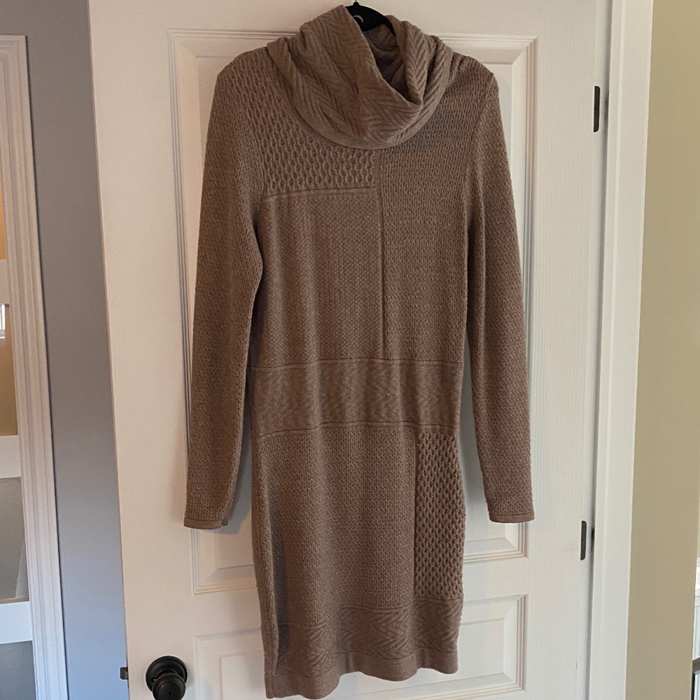 Women’s Cowl Neck Knit Sweater Dress